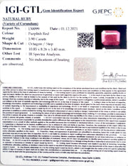 6.35 Ratti Natural New Burma Ruby with Govt. Lab Certificate-(3441)